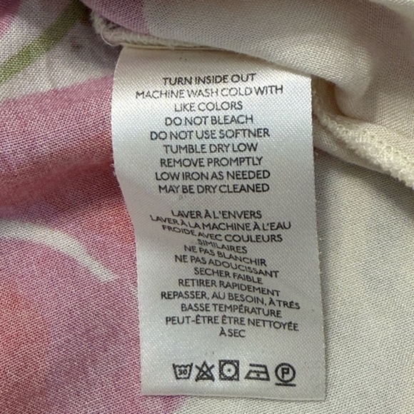 Free People Share Good Vibes Buttondown XS Ivory Pink Combo Floral - Picture 12 of 12